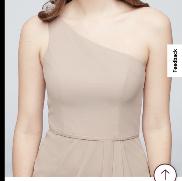 🔥NEW Black One-Shoulder Chiffon Dress with Cascade 😻 - Picture 4 of 5